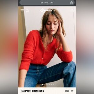 Sezane Gaspard cardigan - Red